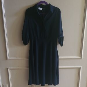 Akris Punto 3/4 Sleeve Dress Navy Sz 8